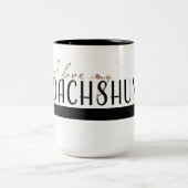 Ik hou van mijn Dachshund Tweekleurige Koffiemok (Center)