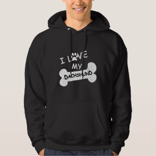 Ik hou van mijn dachshund voor Hondenliefhebbers d Hoodie