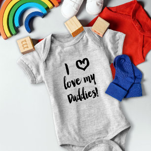 Ik hou van mijn daddies Baby Gay Dads Romper