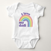Ik hou van mijn dadi - Cute Rainbow Romper (Voorkant)