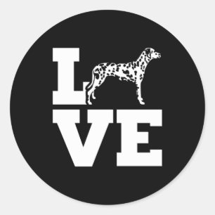 Ik hou van mijn Dalmatiaanse hond Ronde Sticker