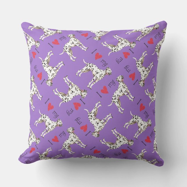 Ik hou van mijn Dalmatiër Buitenkussen (Voorkant)