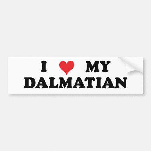 Ik hou van mijn Dalmatiër Bumpersticker (Voorkant)