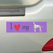 Ik hou van mijn Dalmatiër Bumpersticker (Op auto)