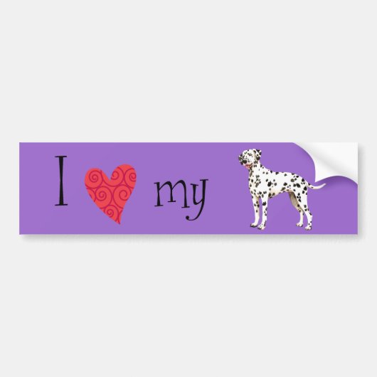 Ik hou van mijn Dalmatiër Bumpersticker (Voorkant)