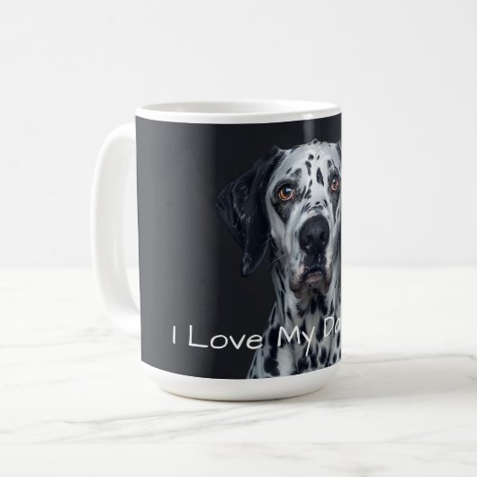 Ik hou van mijn Dalmatiër Koffiemok (Voorkant links)
