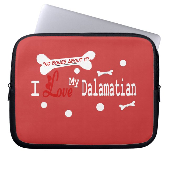 Ik hou van mijn Dalmatiër Laptop Sleeve (Voorkant)