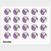 Ik hou van mijn Dalmatiër Ronde Sticker (Vel)
