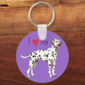 Ik hou van mijn Dalmatiër Sleutelhanger (Voorkant)