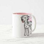 Ik hou van mijn Dalmatiër Tweekleurige Koffiemok (Voorkant rechts)