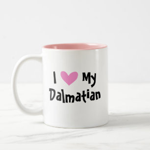 Ik hou van mijn Dalmatiër Tweekleurige Koffiemok