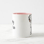 Ik hou van mijn Dalmatiër Tweekleurige Koffiemok (Center)