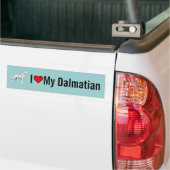 Ik hou van mijn Dalmatische Dog Bumpersticker (Op Truck)