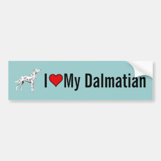 Ik hou van mijn Dalmatische Dog Bumpersticker