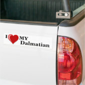 Ik hou van mijn Dalmatische hond Bumpersticker (Op Truck)