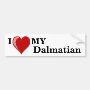 Ik hou van mijn Dalmatische hond Bumpersticker