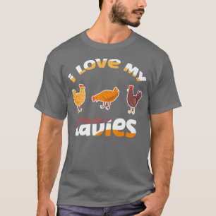 Ik hou van mijn dames Chicken Farmer Farmer Farmin T-shirt