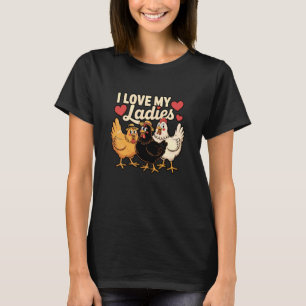 Ik hou van mijn dames grappige boerderij vogel die t-shirt