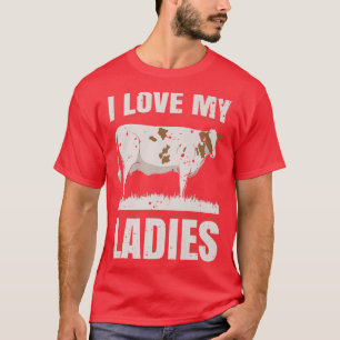 Ik hou van mijn dames Koe Farmer Gift T-shirt