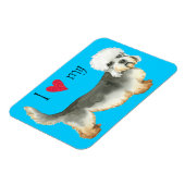 Ik hou van mijn Dandie Dinmont Terrier Magneet (Linkerzijde)