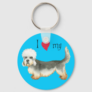 Ik hou van mijn Dandie Dinmont Terrier Sleutelhanger