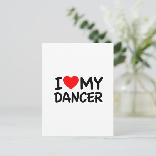 Ik hou van mijn danser briefkaart (Staand voorkant)