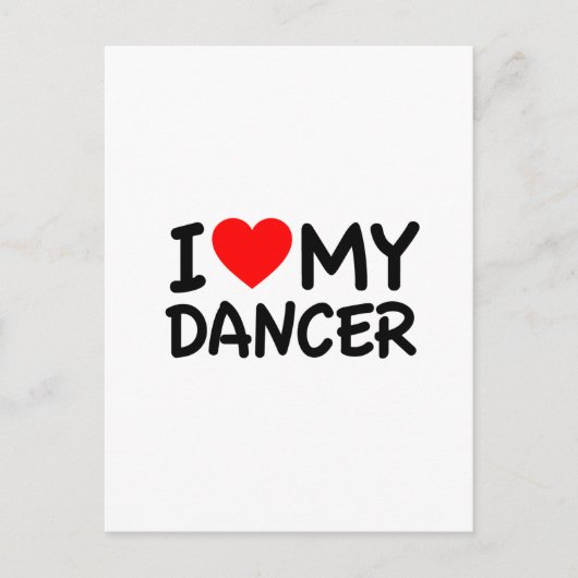 Ik hou van mijn danser briefkaart (Voorkant)