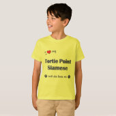 Ik hou van mijn das Siamese (Vrouw kat) T-shirt (Voorkant volledig)