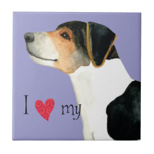 Ik hou van mijn Deense Farmdog Tile Tegeltje