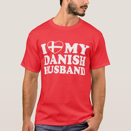 Ik hou van mijn Deense man T-shirt (Voorkant)