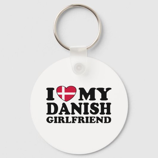 Ik hou van mijn Deense Vriendin Sleutelhanger (Voorkant)