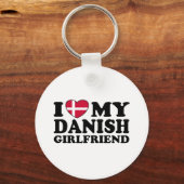 Ik hou van mijn Deense Vriendin Sleutelhanger (Voorkant)