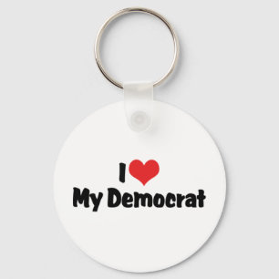 Ik hou van mijn Democrat sleutelhanger