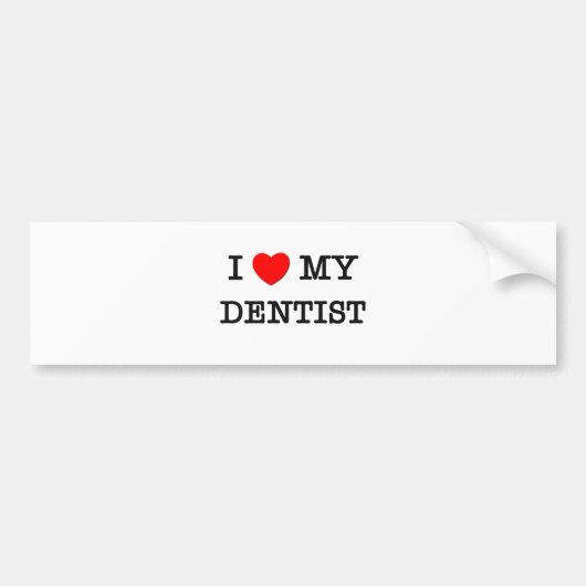 Ik hou van mijn DENTIST Bumpersticker (Voorkant)