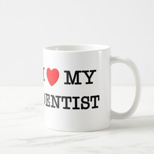 Ik hou van mijn DENTIST Koffiemok (Rechts)