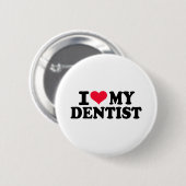 Ik hou van mijn Dentist Ronde Button 5,7 Cm (Voorkant /achterkant)