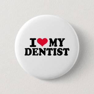 Ik hou van mijn Dentist Ronde Button 5,7 Cm