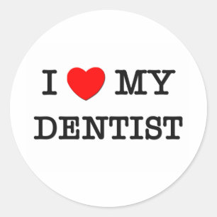 Ik hou van mijn DENTIST Ronde Sticker