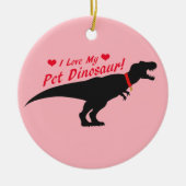 Ik hou van mijn dichter Dinosaur Keramisch Ornament (Voorkant)