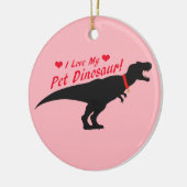 Ik hou van mijn dichter Dinosaur Keramisch Ornament (Links)