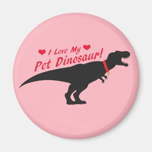 Ik hou van mijn dichter Dinosaur Magneet (Voorkant)