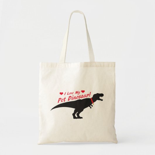 Ik hou van mijn dichter Dinosaur Tote Bag (Voorkant)