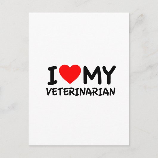 Ik hou van mijn dierenarts briefkaart (Voorkant)