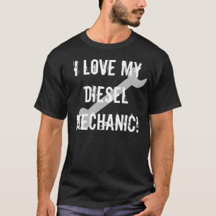 Ik hou van mijn Diesel Mechanic, Donker T-shirt