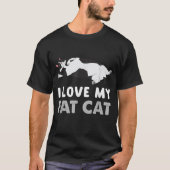 Ik hou van mijn dikke kat Schattige Chubby Kat Lov T-shirt (Voorkant)