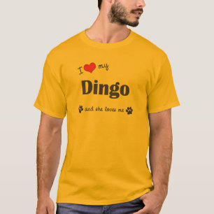 Ik hou van mijn dingo (Vrouw Dog) T-shirt