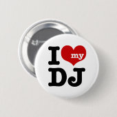 Ik hou van Mijn DJ Ronde Button 5,7 Cm (Voorkant /achterkant)