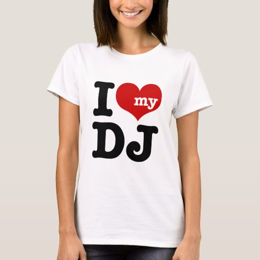 Ik hou van Mijn DJ T-shirt (Voorkant)