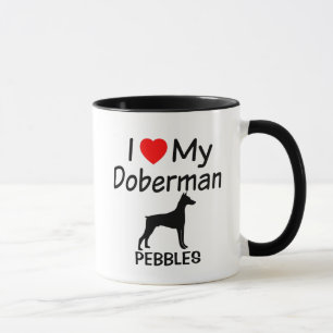Ik hou van mijn Doberman Dog Mok