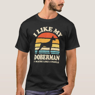 Ik hou van mijn doberman en misschien als 3 mensen t-shirt